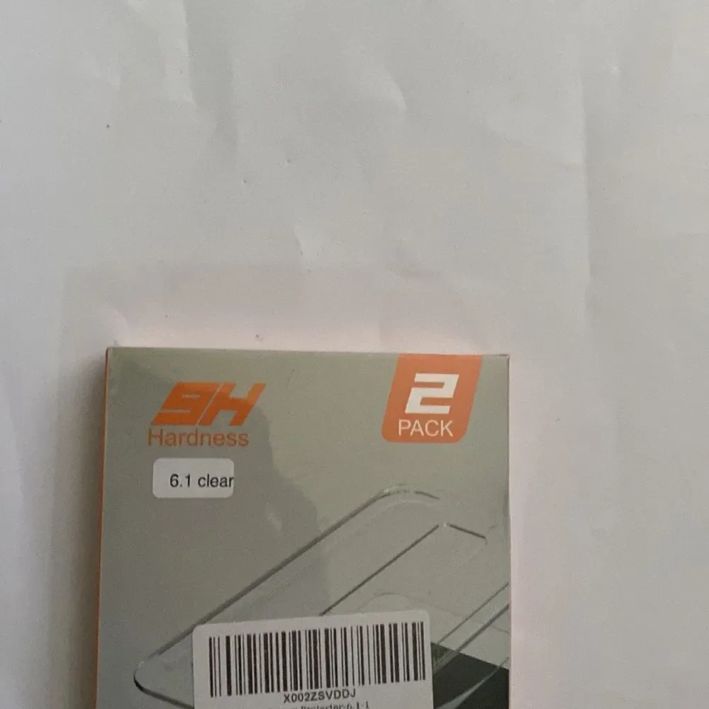 9H Hardness 6.1 clear tempered glass screen protector new 2 pack